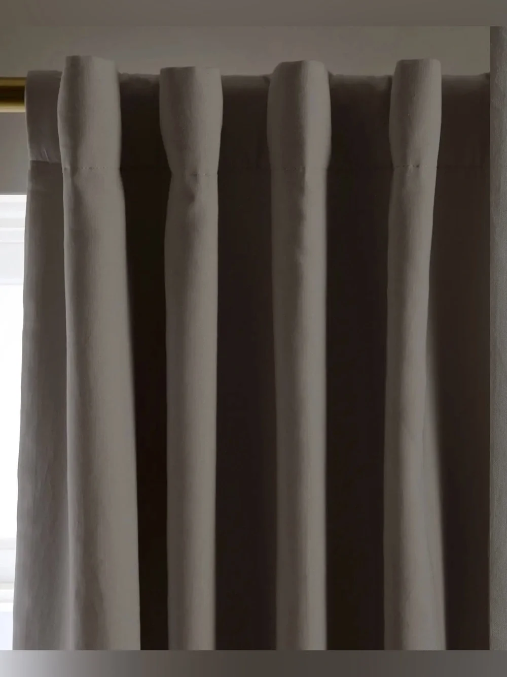 New Quince Euro Linen True Blackout Curtain 48 x 96” Cloud Light Gray 1 Panel
